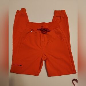 Figs Sunset Orange XXS Tall High Waisted Zamora Jogger